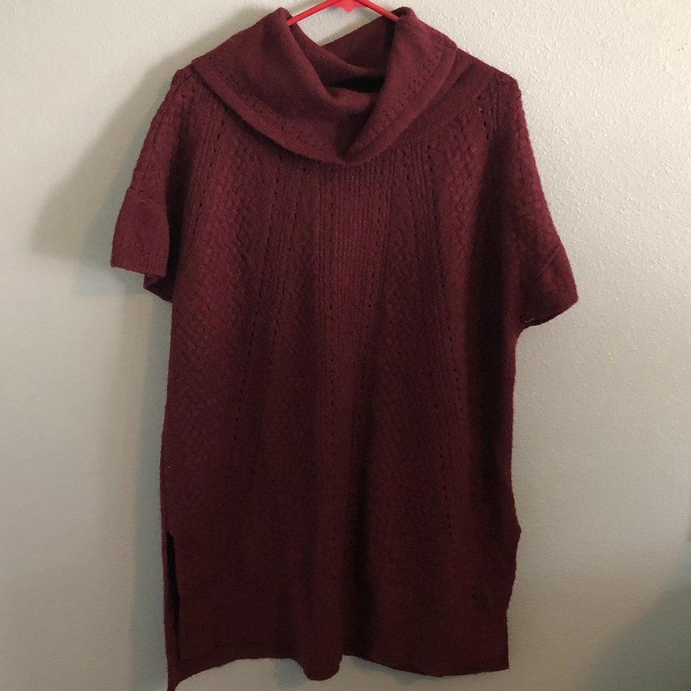 Lane Bryant Short Sleeve Cowl Neck Knitted…